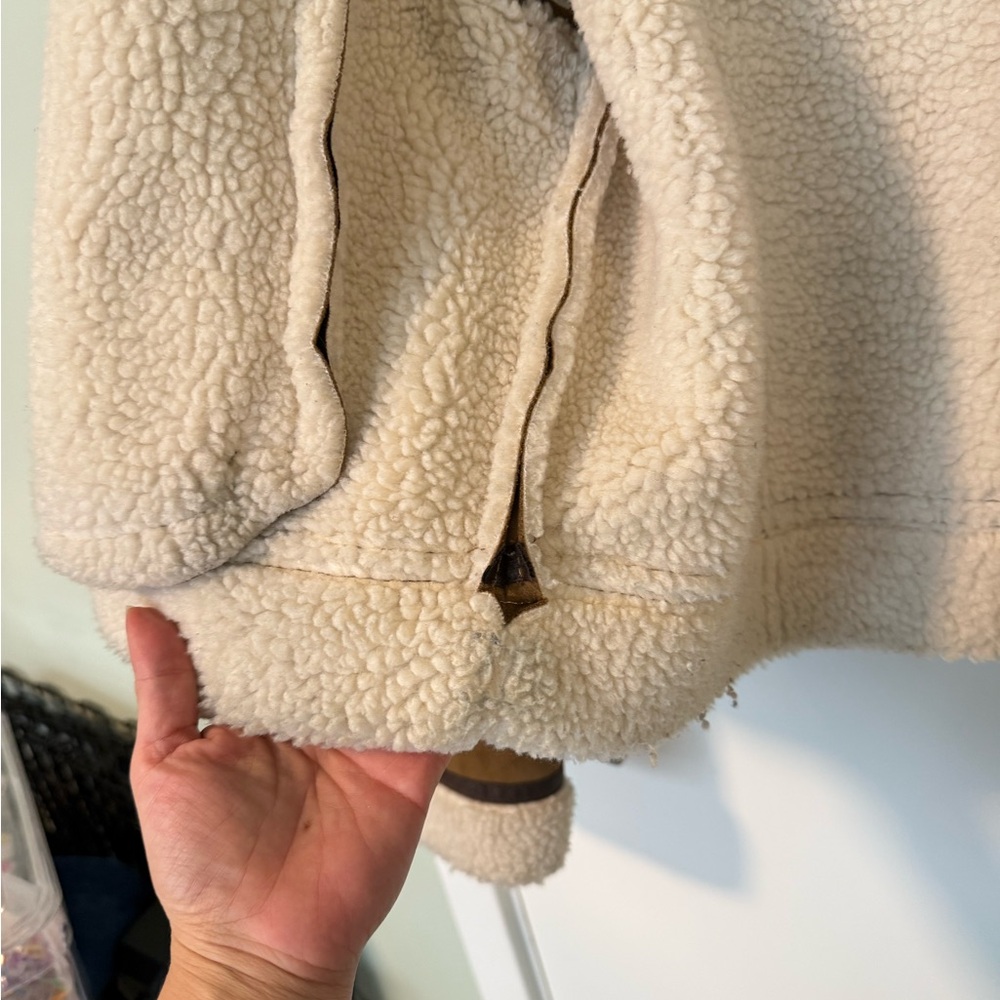 Zara Brown Shearling Fleece Jacket - Picture 7 of 8